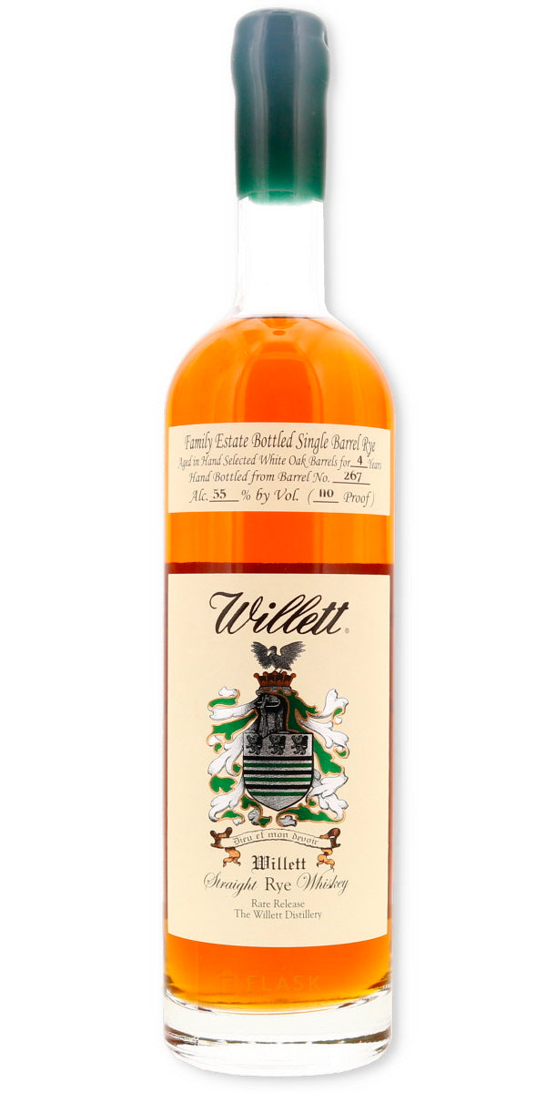 Willett Family Estate 4 Year Old Single Barrel Rye Whiskey #267 / Green Wax - Flask Fine Wine & Whisky