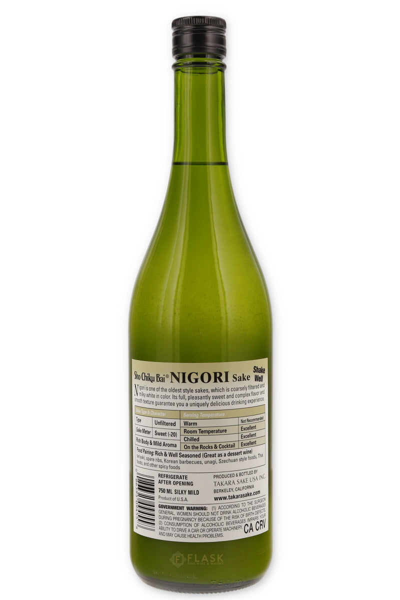 Sho Chiku Bai Nigori Sake 750ml - Flask Fine Wine & Whisky