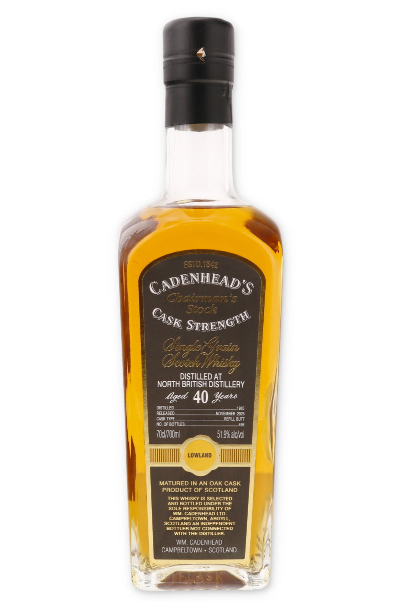 Cadenhead Chairmans Stock North British Aged 40 Years 103.8 Proof