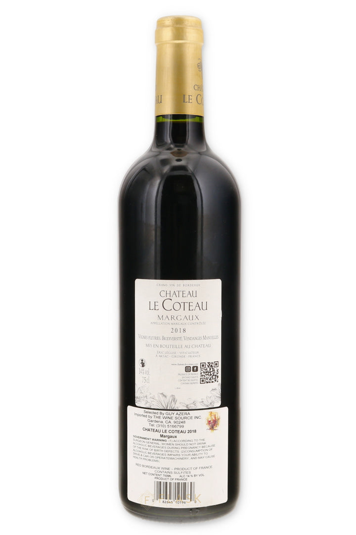 Chateau Le Coteau 750ml 2018 - Flask Fine Wine & Whisky