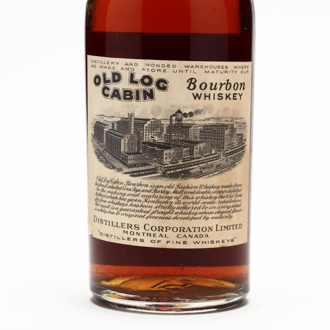 Old Log Cabin Bourbon Montreal 50% 1920s-1930s 1 Quart - Flask Fine Wine & Whisky