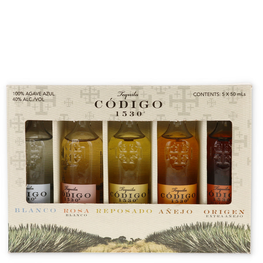 Código 1530 Tequila 50ml Combo Pack - Flask Fine Wine & Whisky