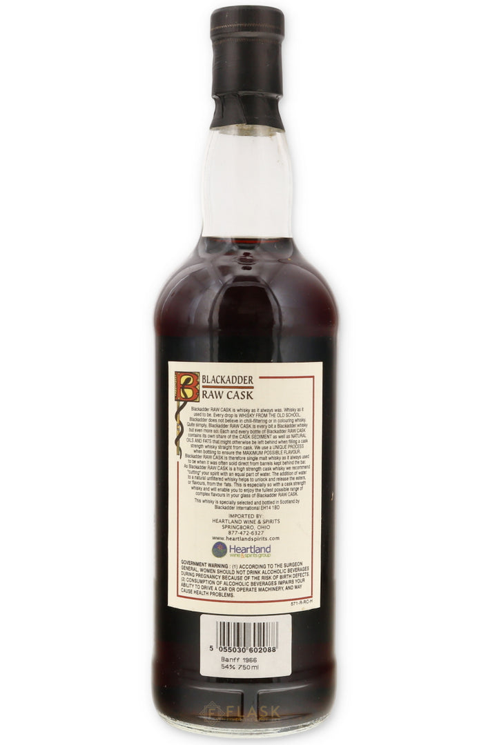 Banff 1966 36 Year Old Blackadder Raw Cask Sherry Butt #3439 108 Proof