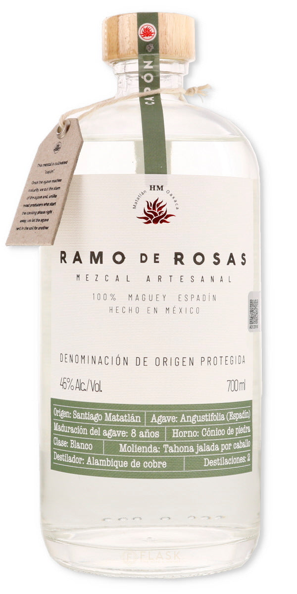 Ramo de Rosas Mezcal Espadin Capon 700ml - Flask Fine Wine & Whisky