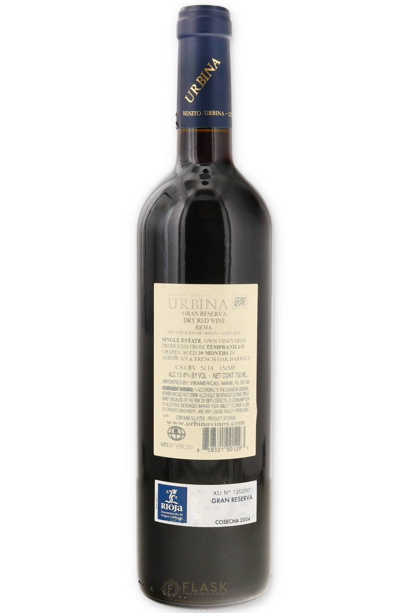 Bodegas Urbina Rioja Gran Reserva Especial 2004 - Flask Fine Wine & Whisky
