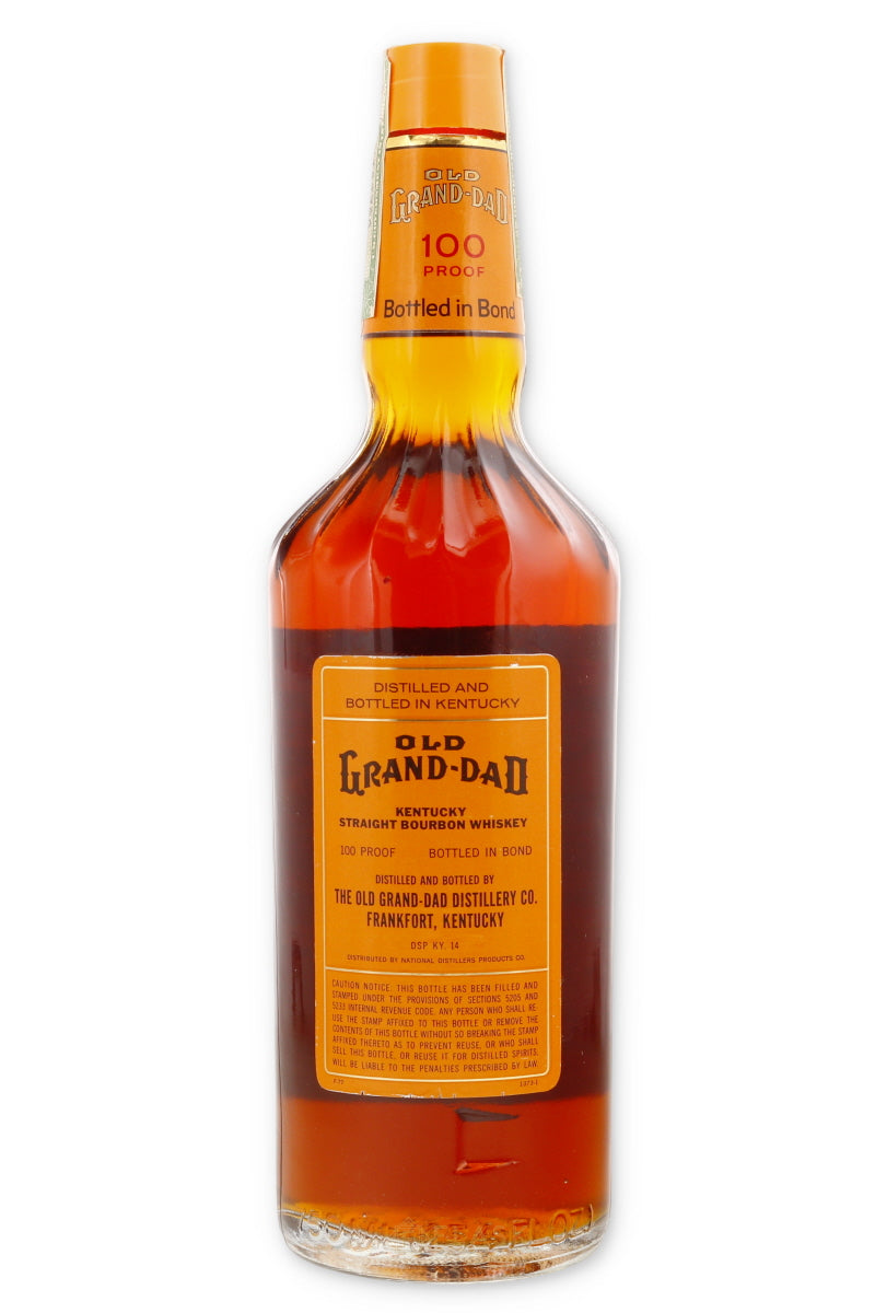Old Grand Dad Bourbon Vintage 1970 100 Proof Bottled in Bond - Flask Fine Wine & Whisky