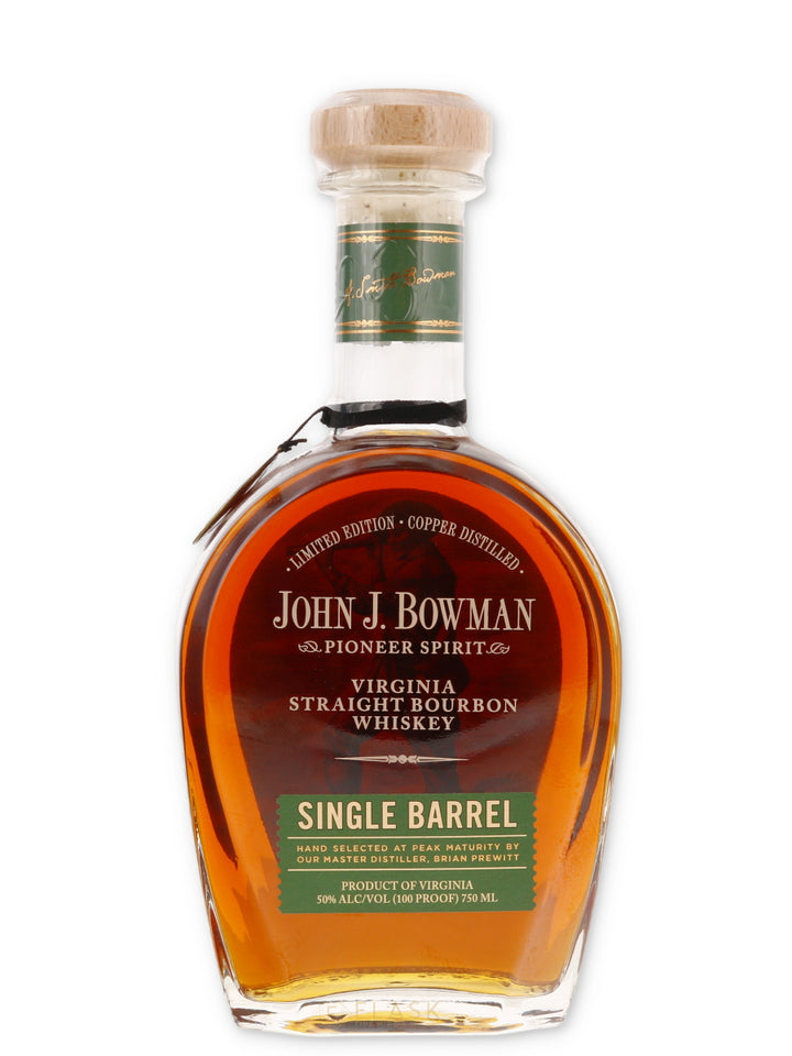 John J Bowman Single Barrel Virginia Bourbon Sazerac Barrel Pick