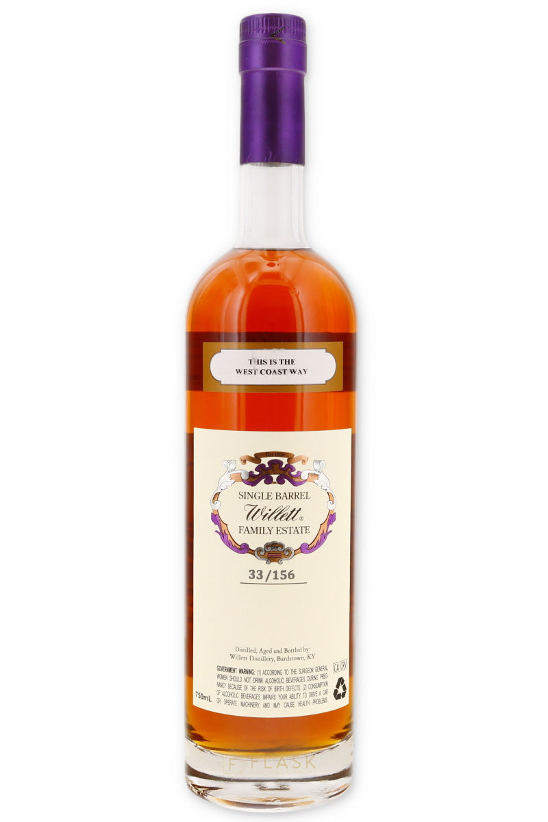 Willett Family Estate 11 Year Old Single Barrel Bourbon #9209 "This Is The West Coast Way" - Flask Fine Wine & Whisky