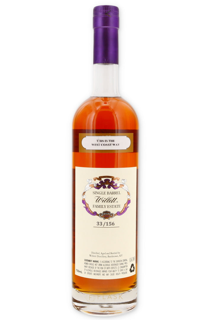 Willett Family Estate 11 Year Old Single Barrel Bourbon #9209 "This Is The West Coast Way" - Flask Fine Wine & Whisky