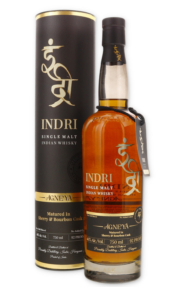 Indri Agneya Indian Single Malt Whisky - Flask Fine Wine & Whisky