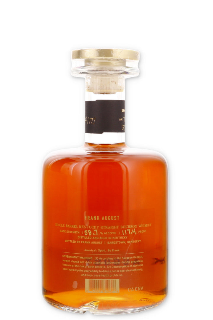 Frank August 7.9 Year Single Barrel Black Label Bourbon No. 152