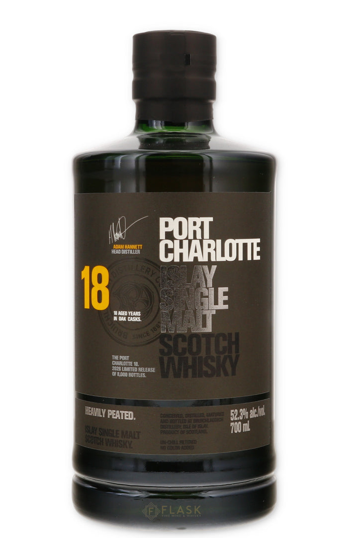 Port Charlotte 18 Year Aged Islay Single Malt Scotch 2026 Release - Flask Fine Wine & Whisky