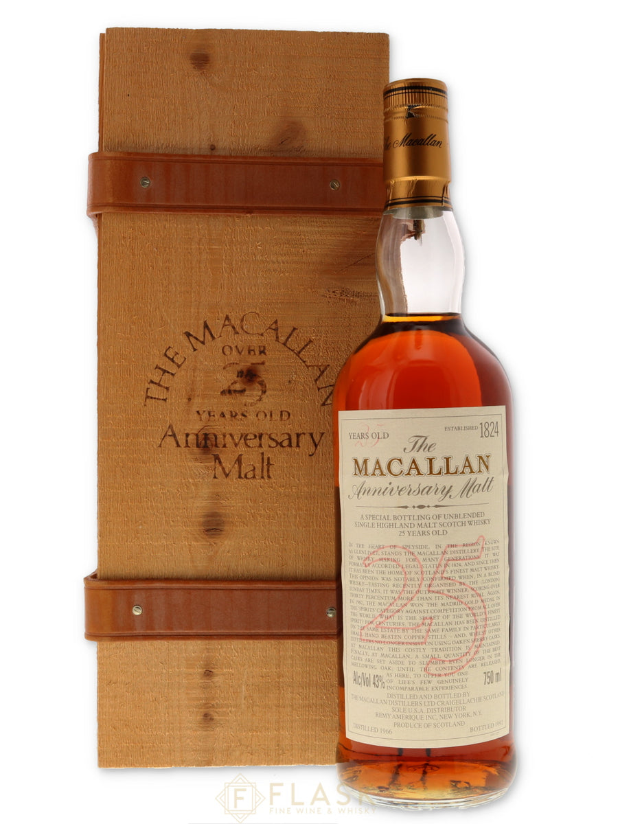 Macallan Anniversary Malt 25 Year Old 1966 - Flask Fine Wine & Whisky