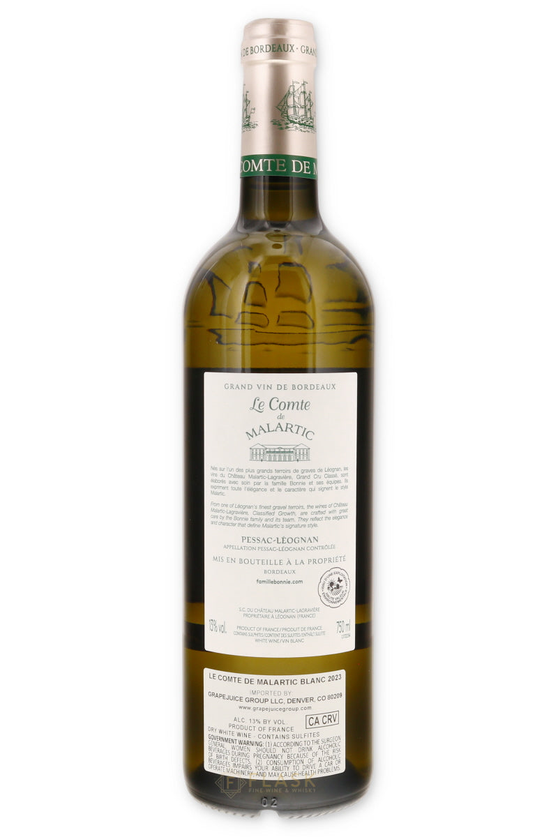 Le Comte de Malartic Blanc 2023 750ml - Flask Fine Wine & Whisky
