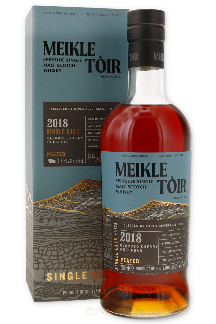 Meikle Toir Single Cask 2018 Peated 7yr Oloroso Sherry Hogshead 119.4 proof