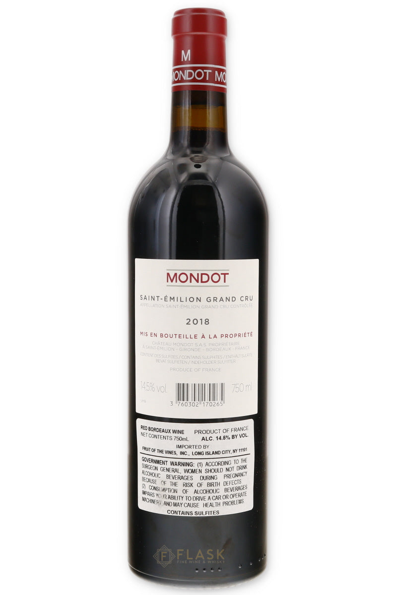 Mondot by Troplong Mondot Saint Emillion Grand Cru 2018 - Flask Fine Wine & Whisky
