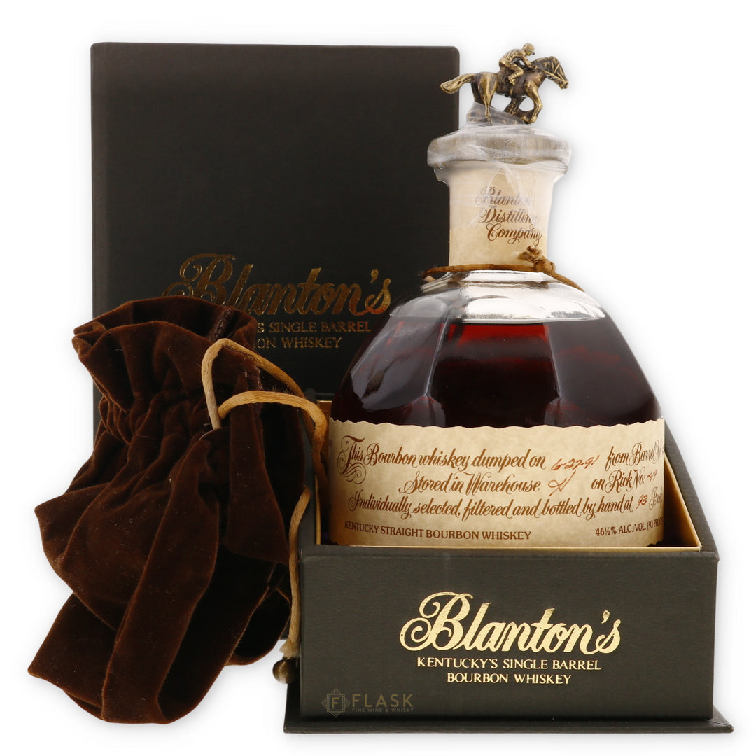 Blantons Bourbon Bottled 6/27 1991 Gift Box - Flask Fine Wine & Whisky