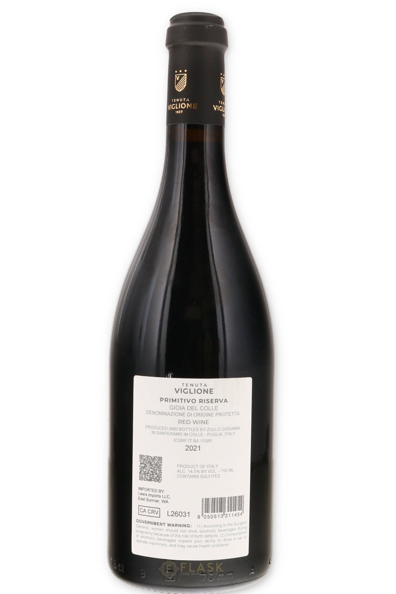 Tenuta Viglione Primitivo Riserva Gioia del Colle Marpione 2021