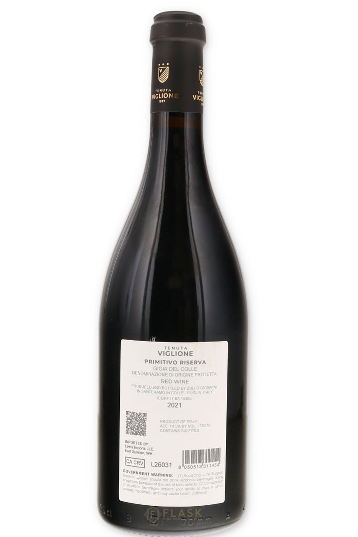 Tenuta Viglione Primitivo Riserva Gioia del Colle Marpione 2021