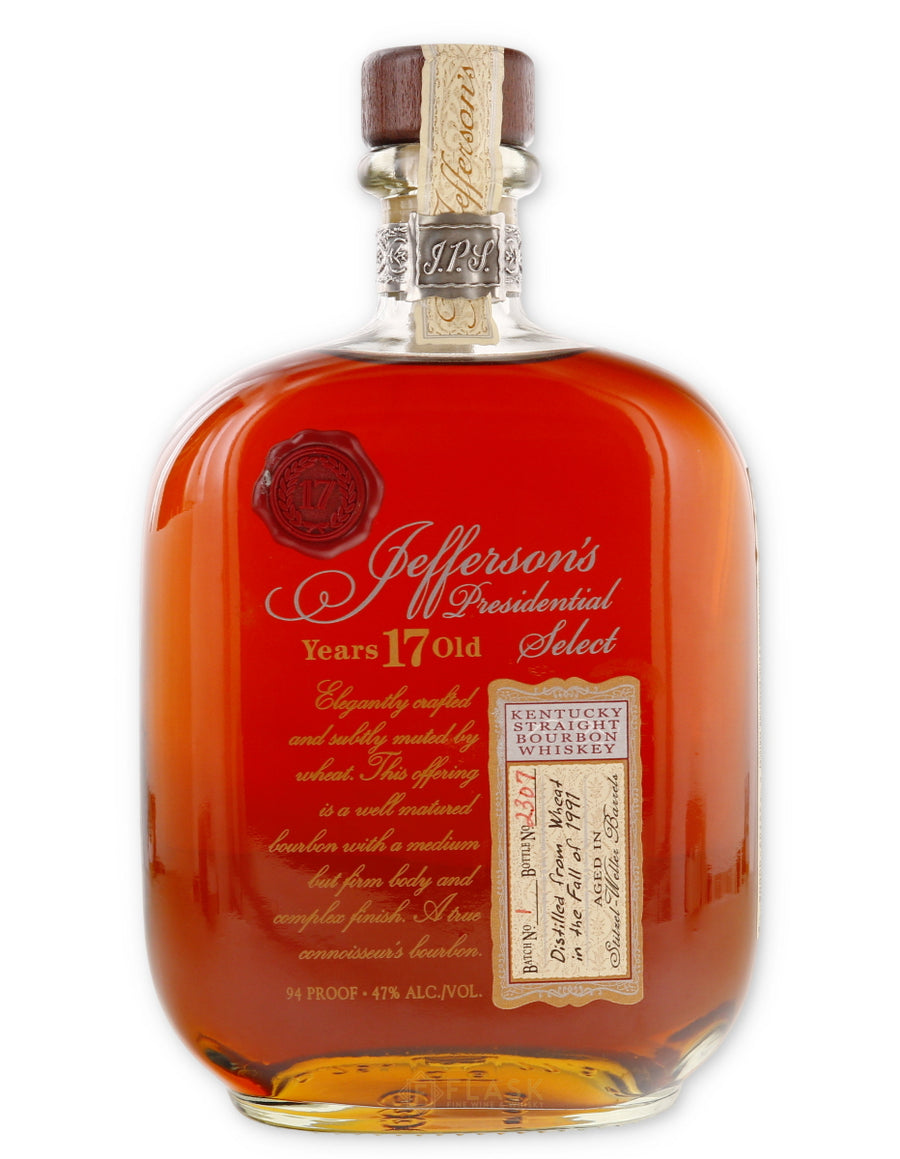 Jeffersons Presidential Select 17 Year Old Bourbon Batch 1 - Flask Fine Wine & Whisky