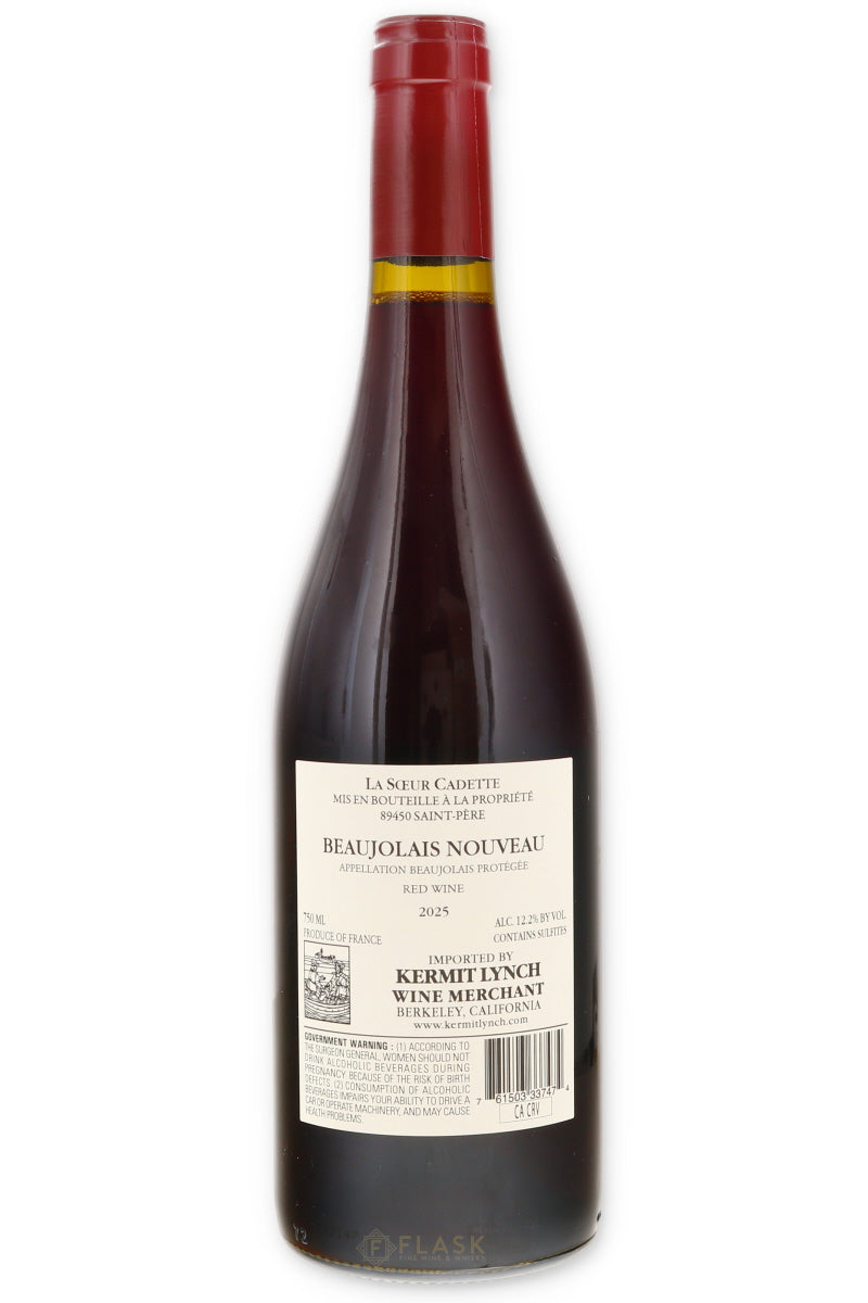 La Soeur Cadette Beaujolais Nouveau 2025 - Flask