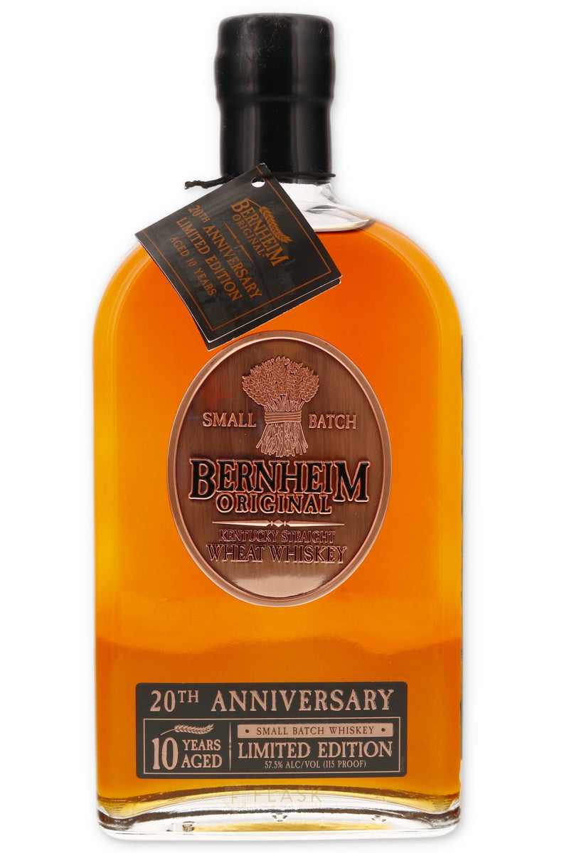 Bernheim Original 10 Year Old 20th Anniversary Limited Edition Wheat Whiskey - Flask Fine Wine & Whisky