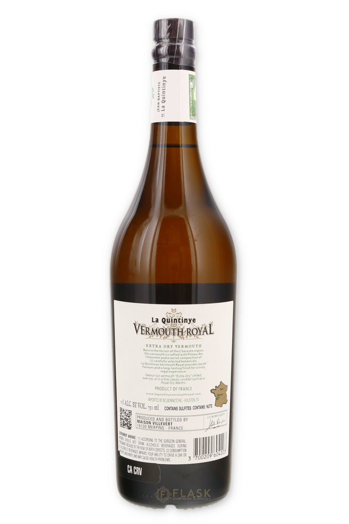 La Quintinye Vermouth Royal Extra Dry 750ml - Flask Fine Wine & Whisky