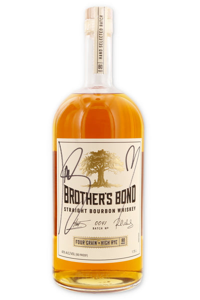Brother's Bond Straight Bourbon 1.75 Liter - Signed Bottle - Flask