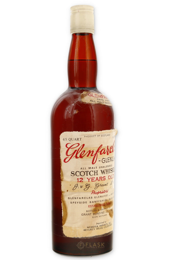 Glenfarclas 12 Year Old Grant Bonding Co 1960s-1970s / Webster Imports 4/5 Quart