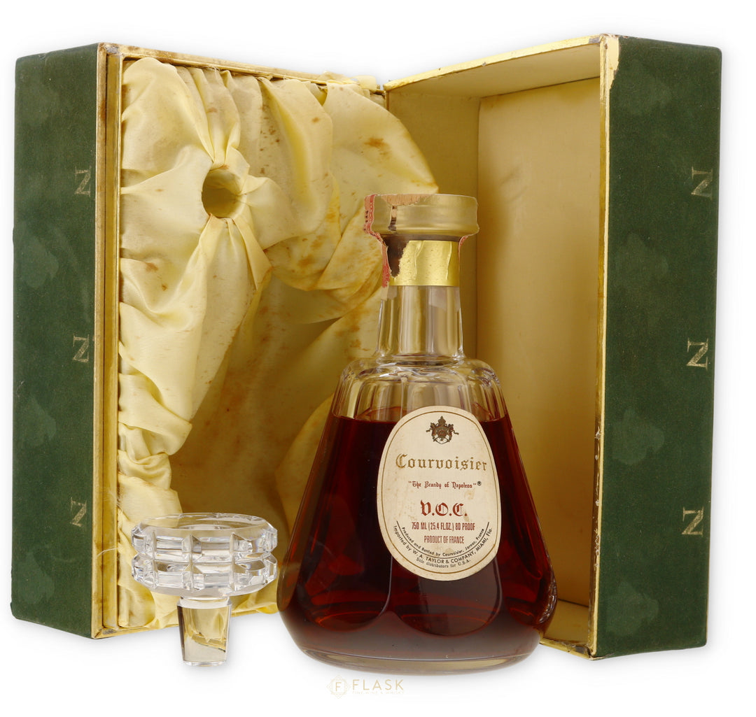 Courvoisier VOC Baccarat Crystal Decanter Set Cognac 1970s