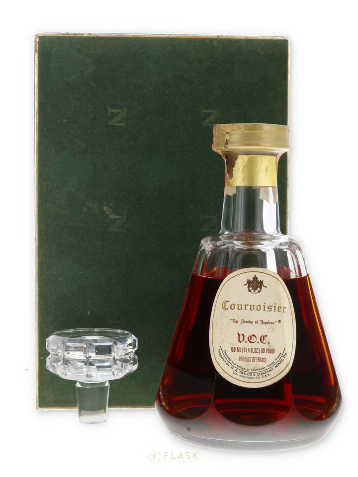 Courvoisier VOC Baccarat Crystal Decanter Set Cognac 1970s