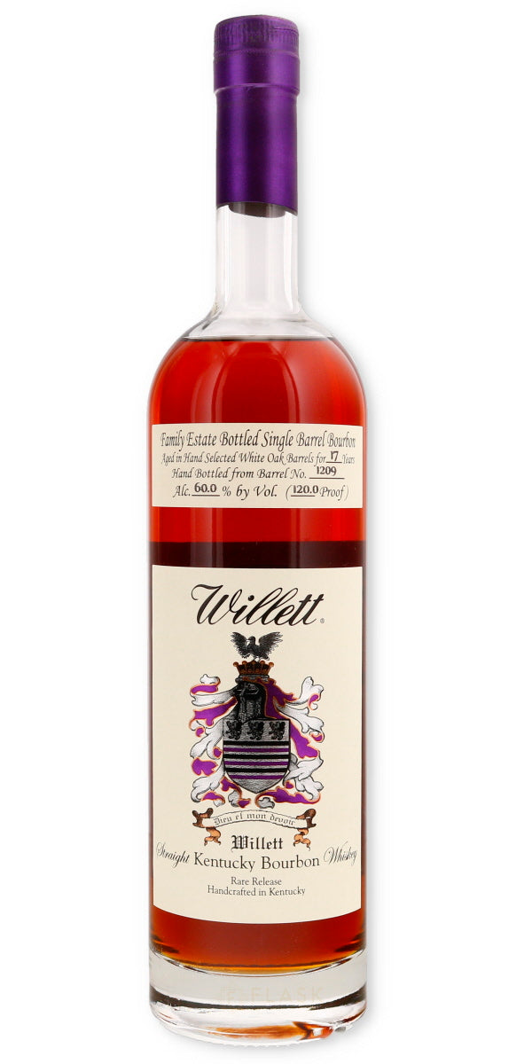 Willett Family Estate Single Barrel Bourbon 17 Year Old #1209 120 Proof - Flask Fine Wine & Whisky