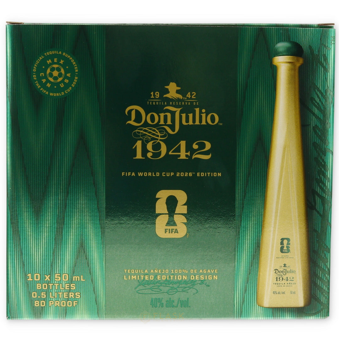 Don Julio 1942 2026 FIFA World Cup Edition Tequila Anejo 50ml / Miniature 10 Pack - Flask Fine Wine & Whisky