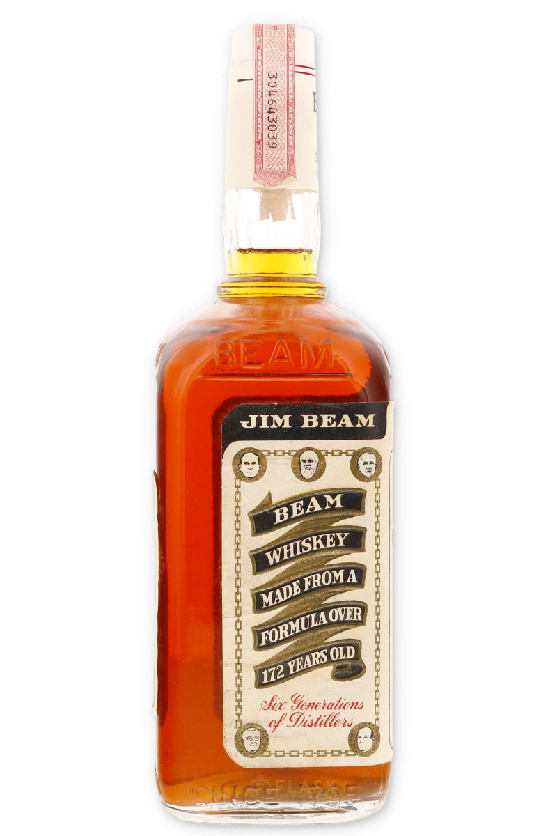 Jim Beam Vintage White Label Bourbon 1960s 4/5 Quart - Flask