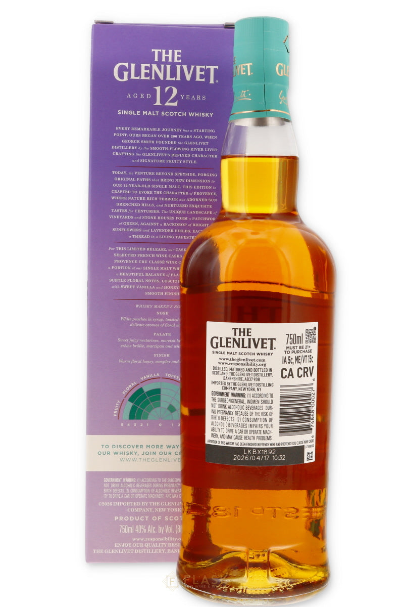 Glenlivet Provence Edition 12 Year Scotch