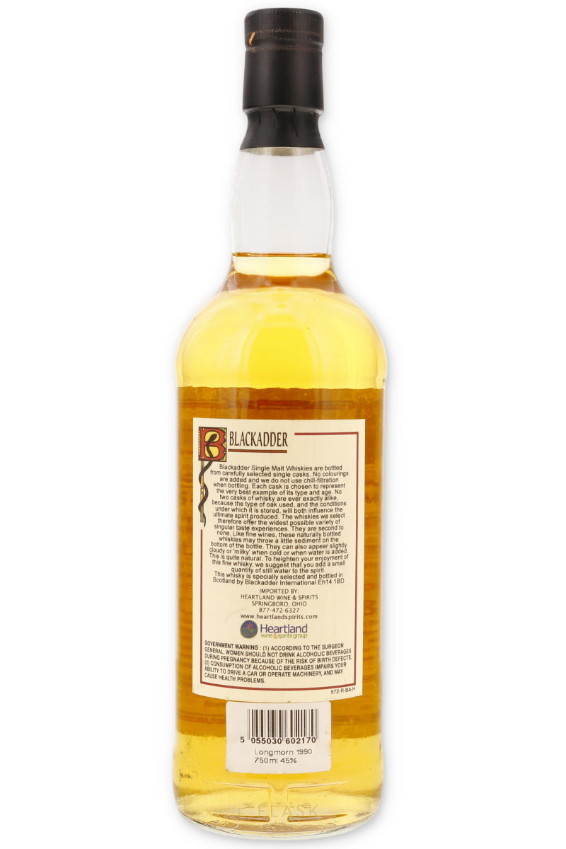 Longmorn 1990 13 Year Old Blackadder Bourbon Barrel #30048 90 Proof