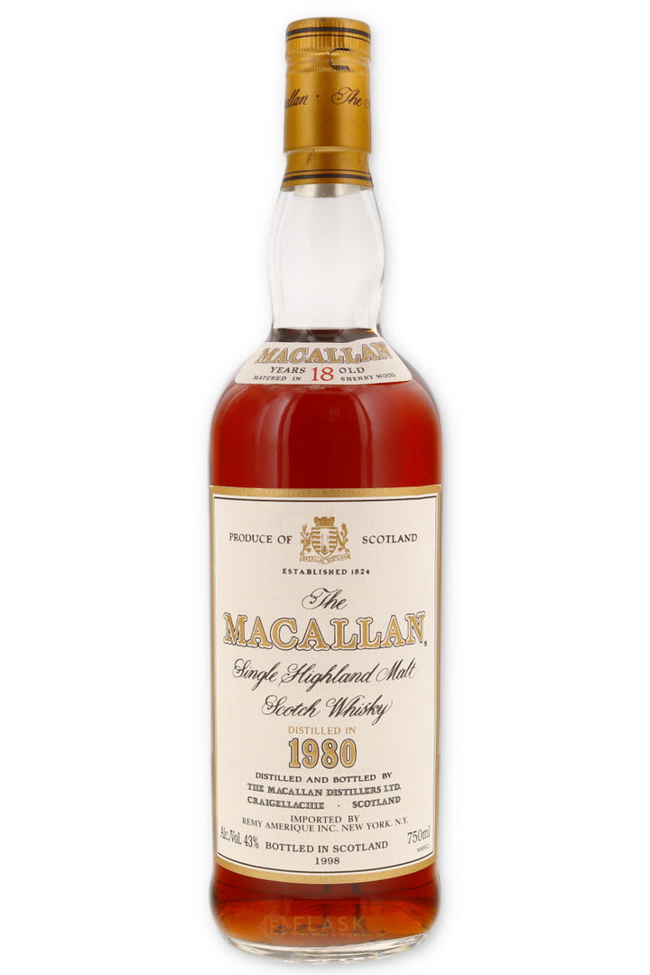 Macallan 18 Year Old Sherry Oak Single Malt 1980 [Bottle Only]