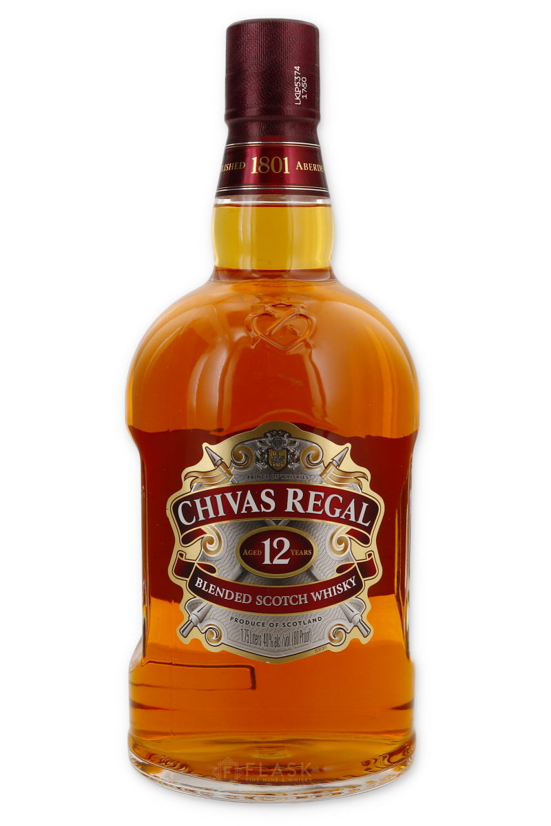 Chivas Regal 12 Year Blended Scotch 1.75 Liter - Flask