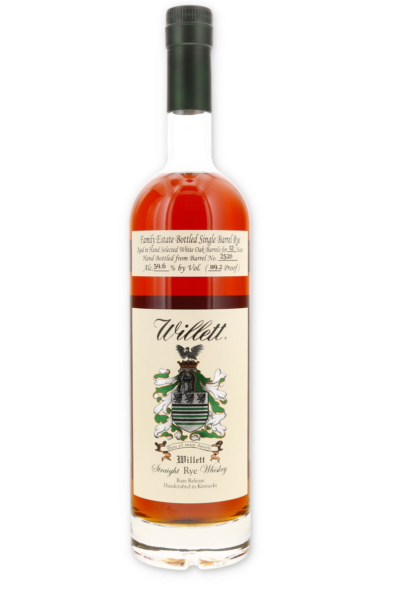 Willet Family Estate 12 Year Straight Rye Whiskey Barrel 2520 Dirty Dozen 119.2 proof - Flask Fine Wine & Whisky