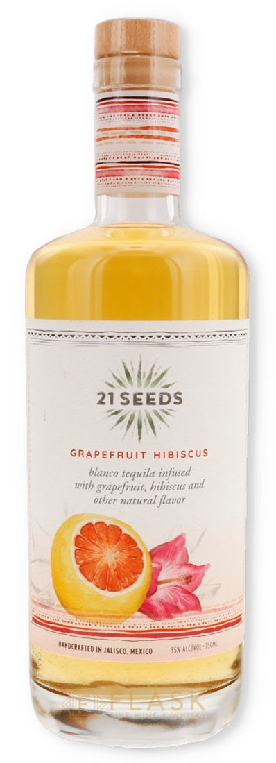 21 Seeds Grapefruit Hibiscus Infused Blanco Tequila - Flask Fine Wine & Whisky