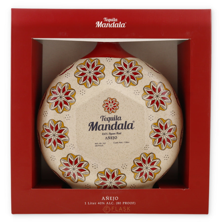 Mandala Tequila Anejo Ceramic 1L - Flask Fine Wine & Whisky