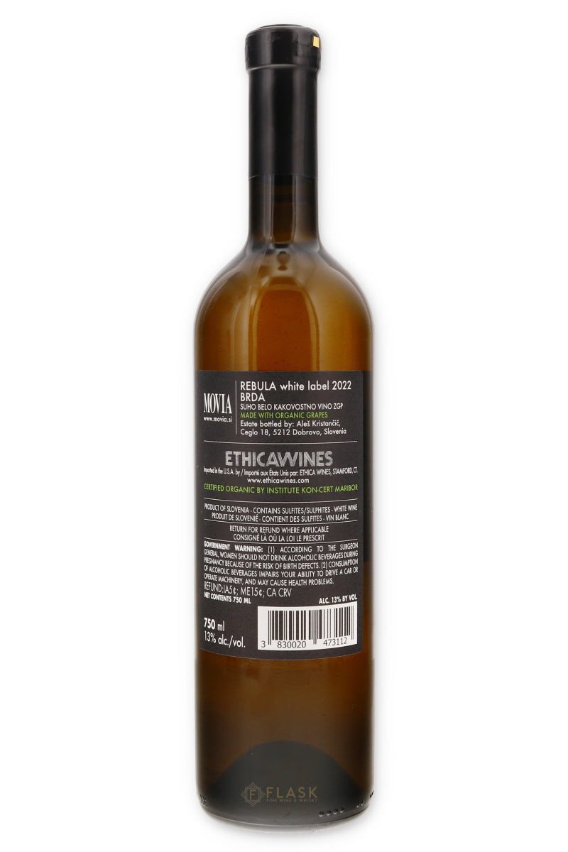 Movia Rebula White Label Ribolla 2022 - Flask Fine Wine & Whisky