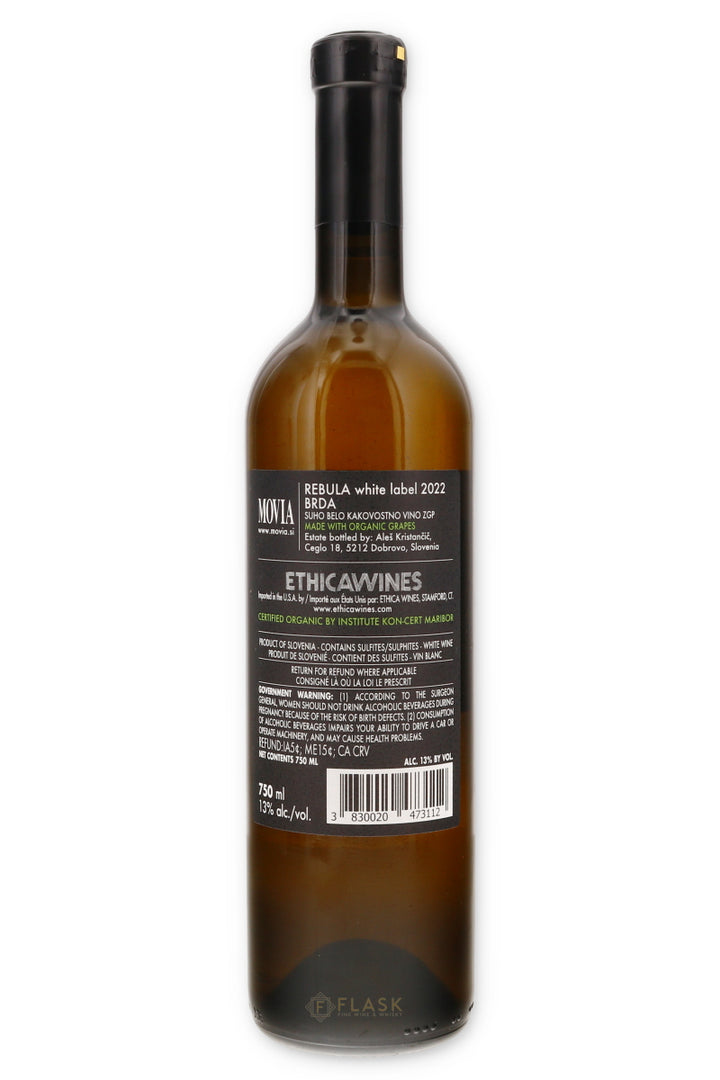 Movia Rebula White Label Ribolla 2022 - Flask Fine Wine & Whisky