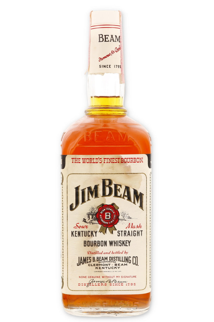 Jim Beam Vintage White Label Bourbon 1960s 4/5 Quart - Flask Fine Wine & Whisky