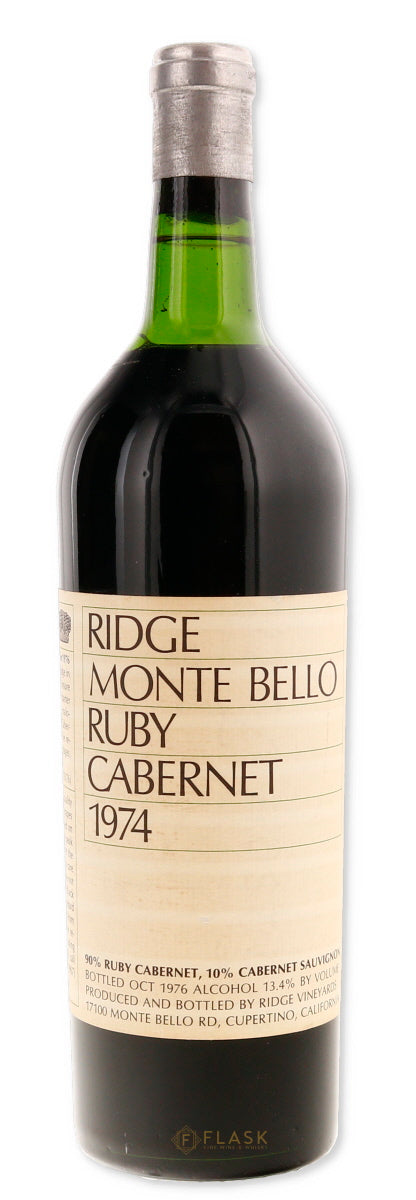 Ridge Vineyards Ruby Cabernet Monte Bello 1974 - Flask Fine Wine & Whisky