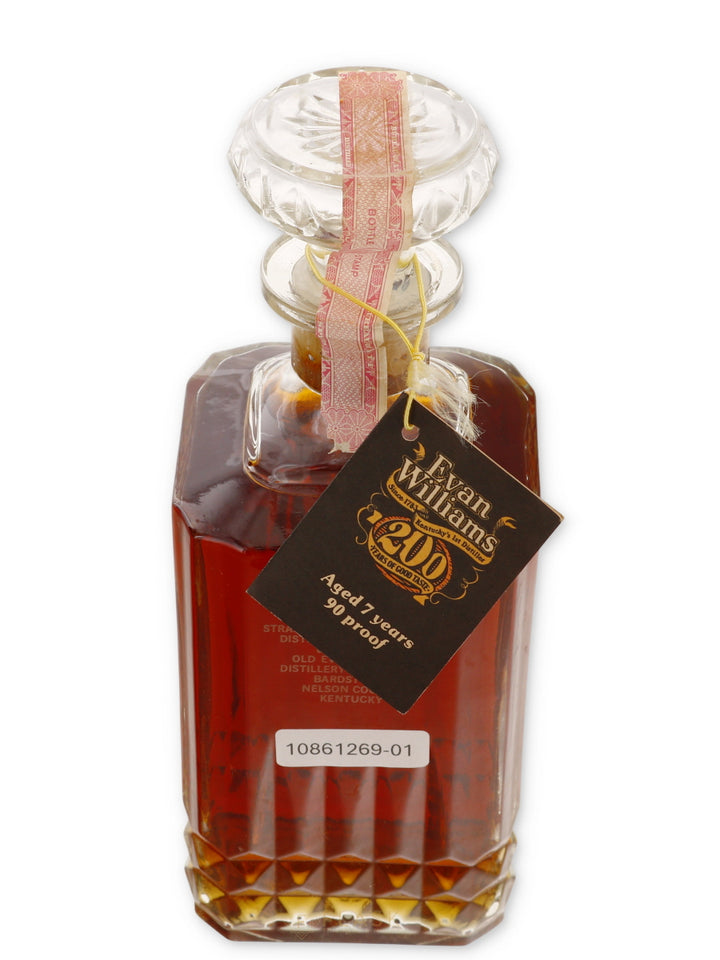 Evan Williams 200th Anniversary Bourbon Decanter 1980s / Heaven Hill Gift Box