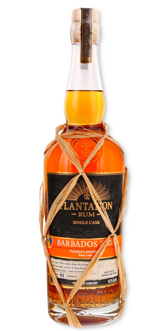 Plantation Barbados Single Cask Port Cask Finish Very Special Old Rum - Flask Fine Wine & Whisky