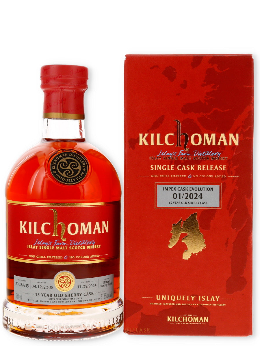 Kilchoman ImpEx Cask Evolution 15 Year Old Sherry Cask Finish Single Malt Whiskey