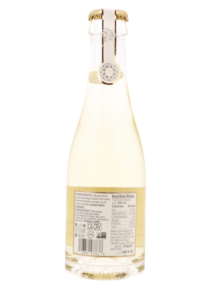 Prima Pave Blanc de Blancs Non-Alcoholic Sparkling White "Wine" 200ml