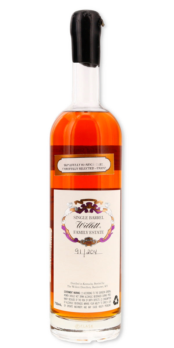 Willett Family Estate 7 Year Old Single Barrel Bourbon #439 / 116.3 Proof Black Wax - Flask Fine Wine & Whisky